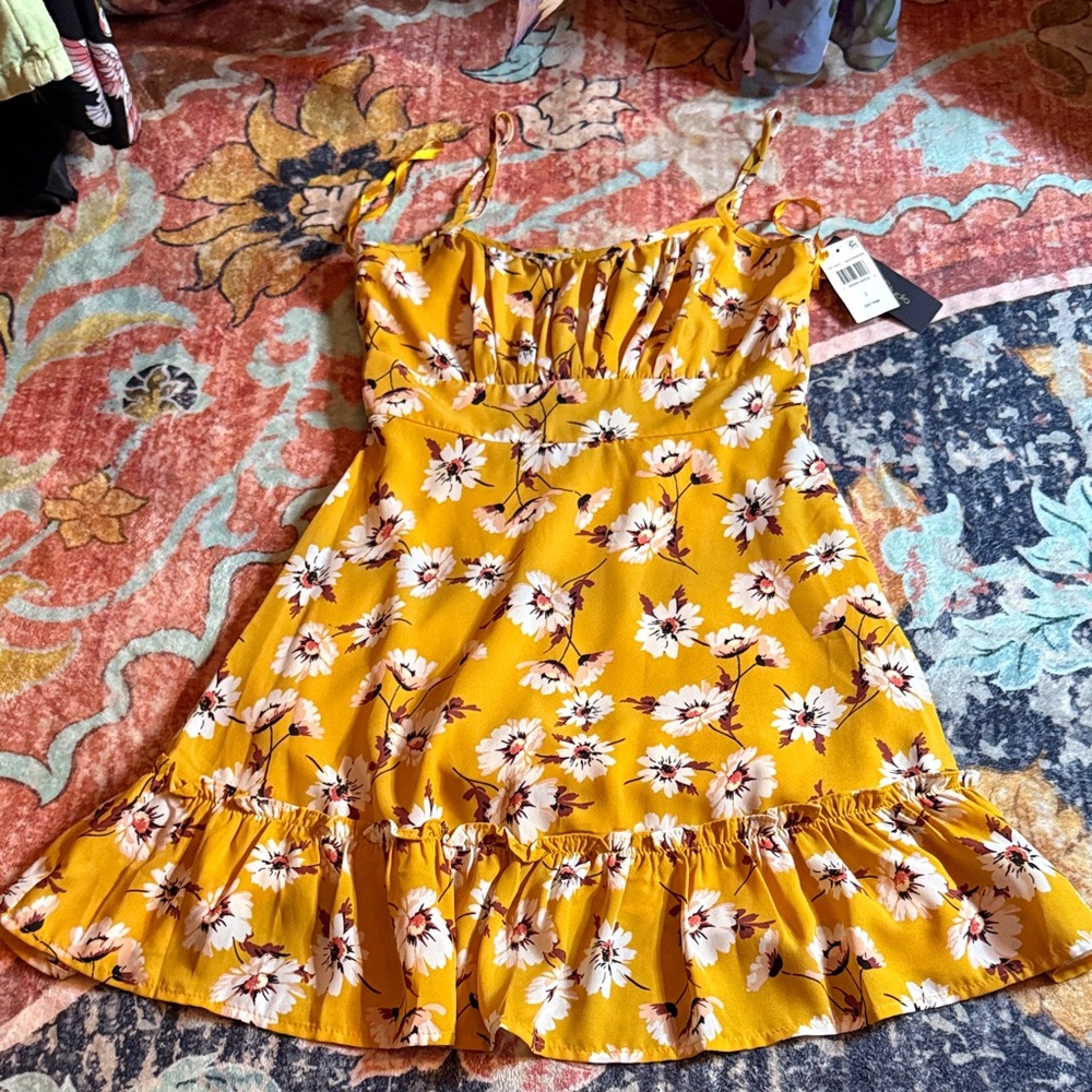 City Studio Sunflower Floral Kids Dress